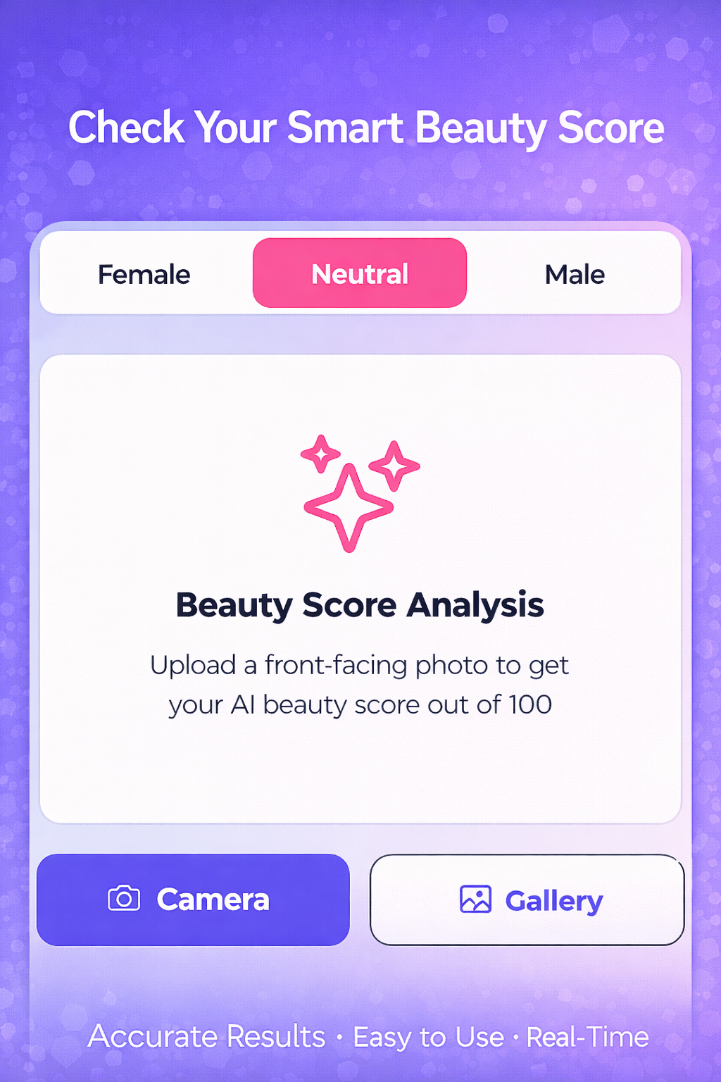 FaceScan beauty score and symmetry analysis