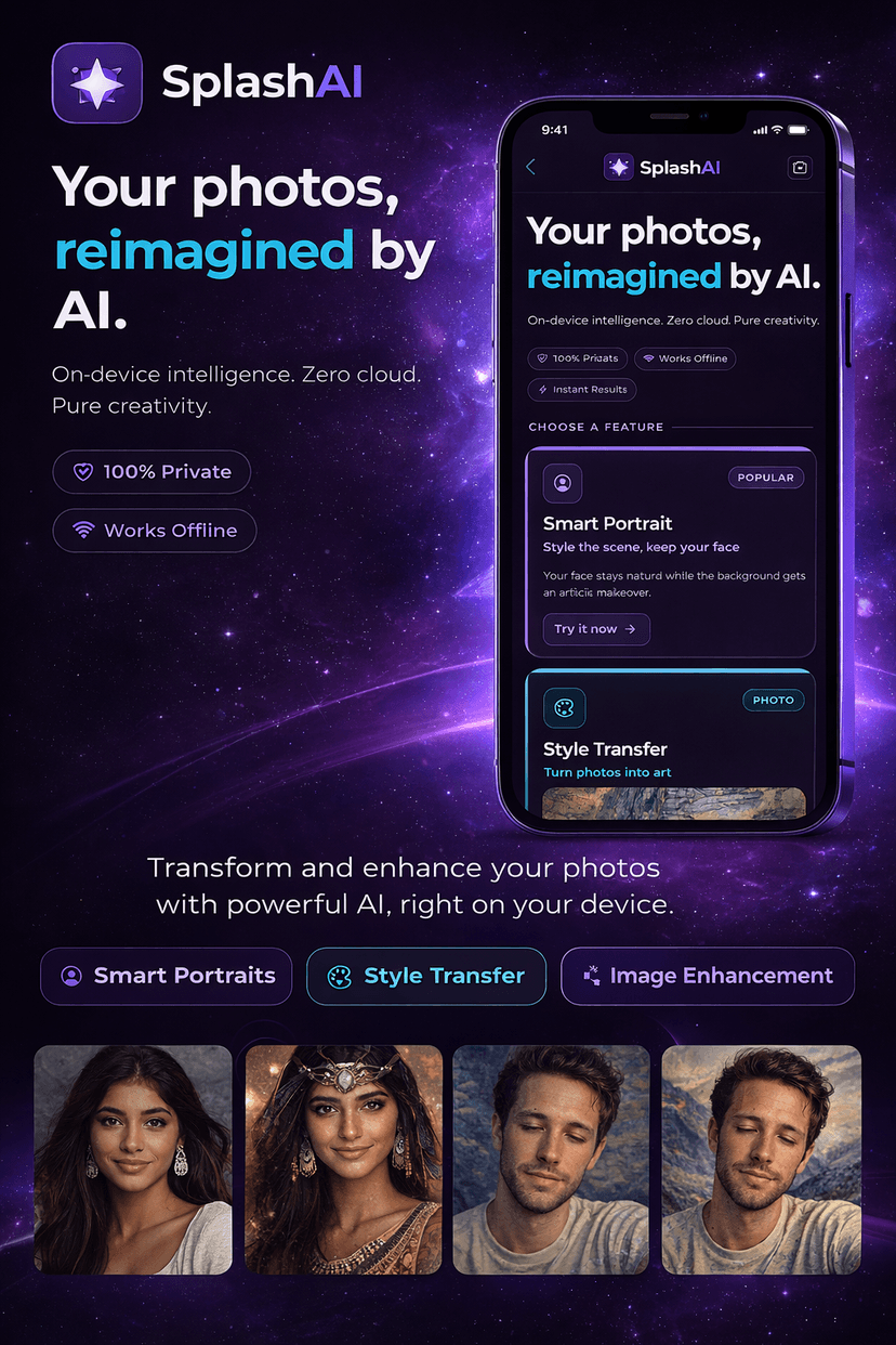 SplashAI home screen