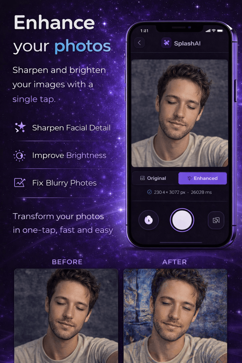 SplashAI 4x image enhancement