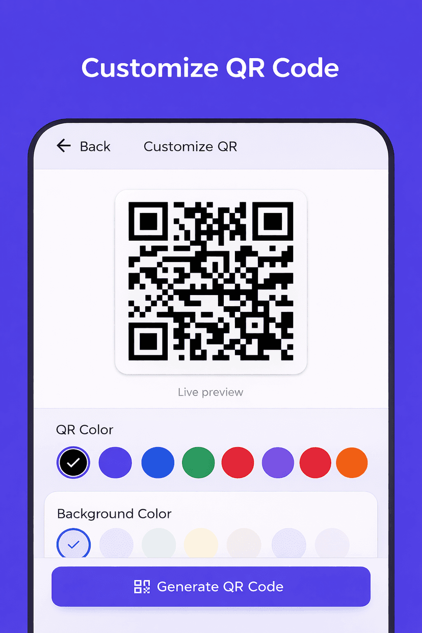Easy QR customize QR code