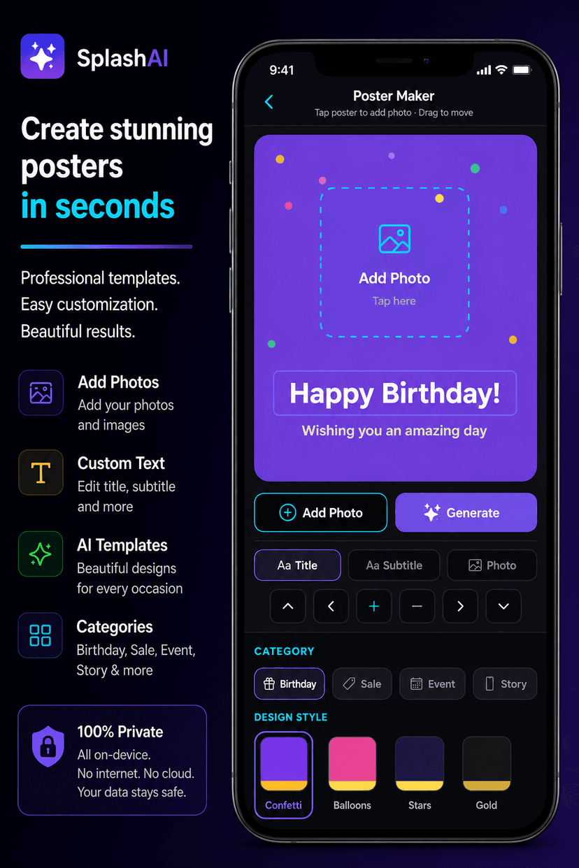 SplashAI poster maker