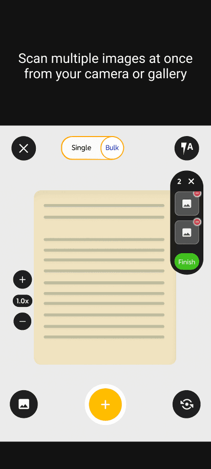 Vision AI bulk text scan